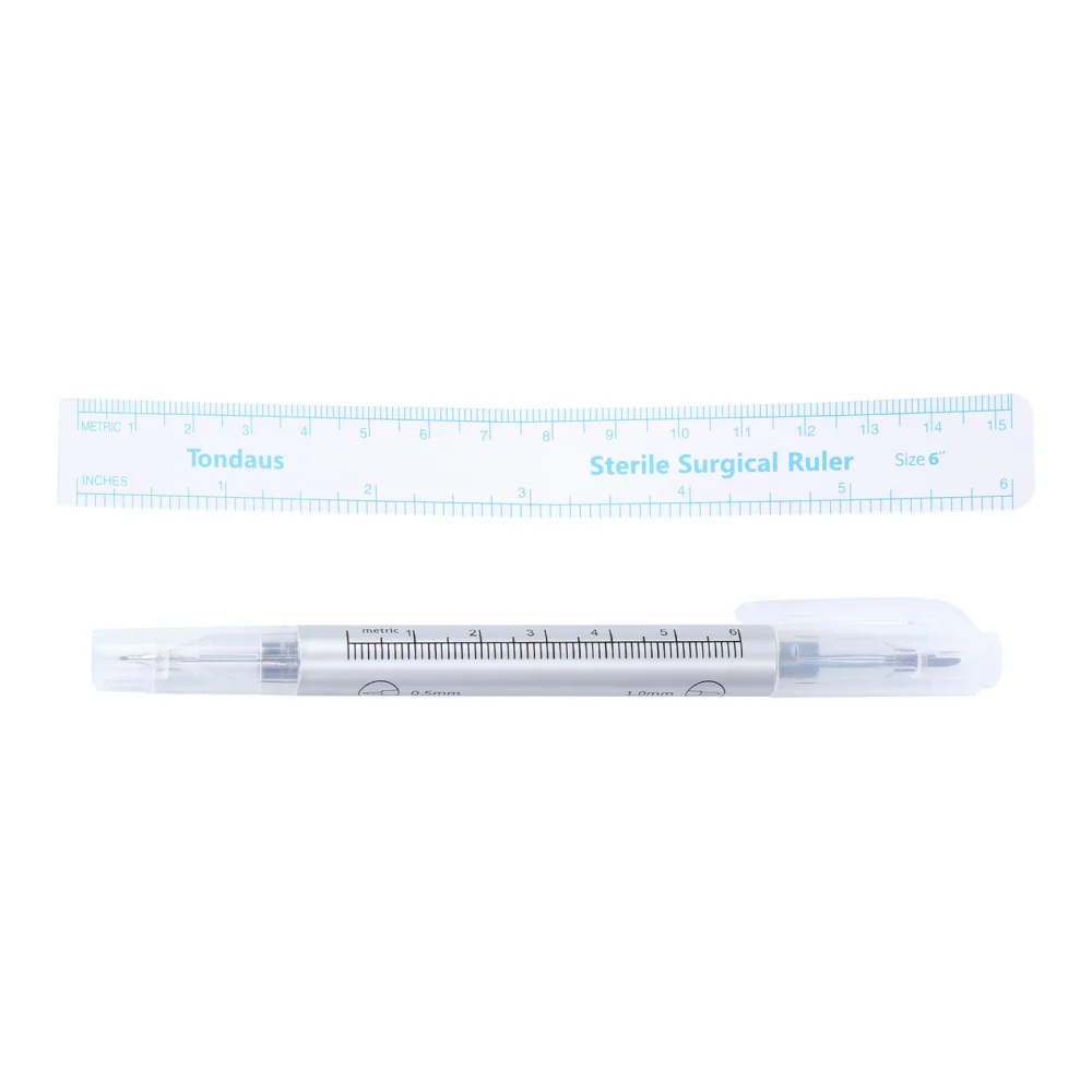 

Skin Marker Pen Double Ended Purple Ink Pen with Ruler for Permanent Makeup
