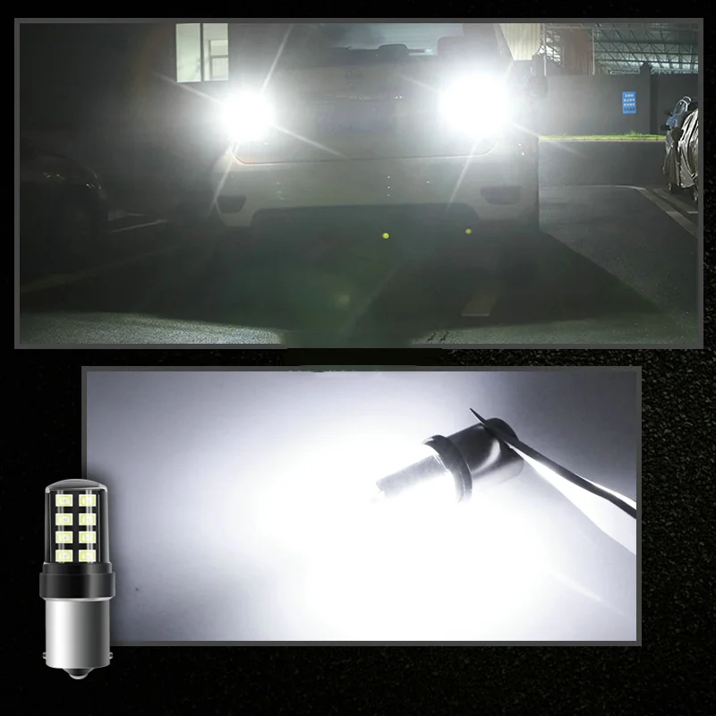 

2Pcs 1156 BA15S P21W 1157 BAY15D P21/5W LED Bulbs 2835 16SMD 1200LM Car Brake Lamp Turn Signal Bulb Auto Reverse Light 12V White