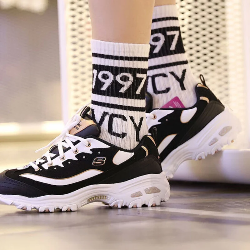 

Skechers D'lites Women Shoes Platform Dad Shoes Woman Comfortable Breathable Shoes Sneakers Basket Femme Krasovki 66666239-BWGD