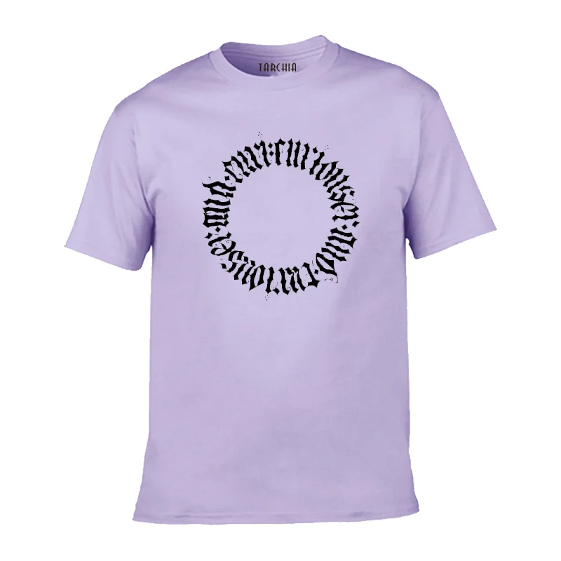 Футболка TARCHIA мужская с надписью хлопок Повседневная рубашка короткий рукав