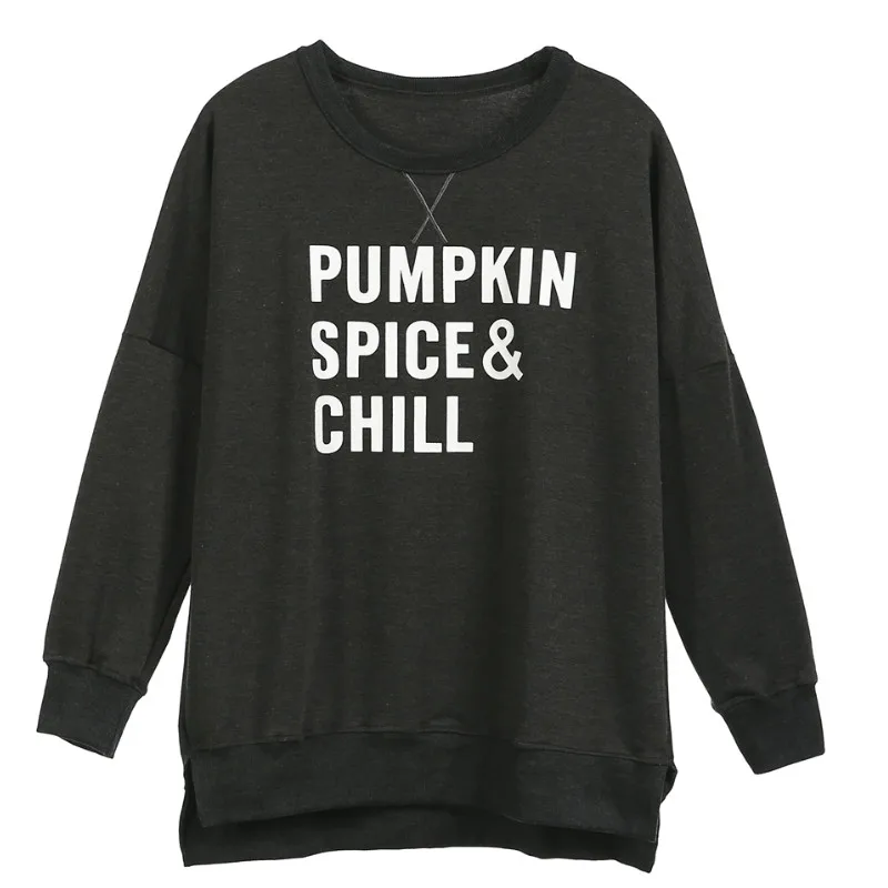 

Women Autumn Halloween Sweatshirt Long Sleeve Letter Printed Warm Casual Jumper Pullover Tops