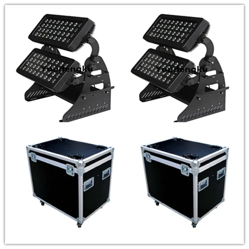 

4pcs with flightcase Rainproof 72x10watt led RGBW 4-in-1 city color outdoor led wall washer ip65 city color fluter dmx light