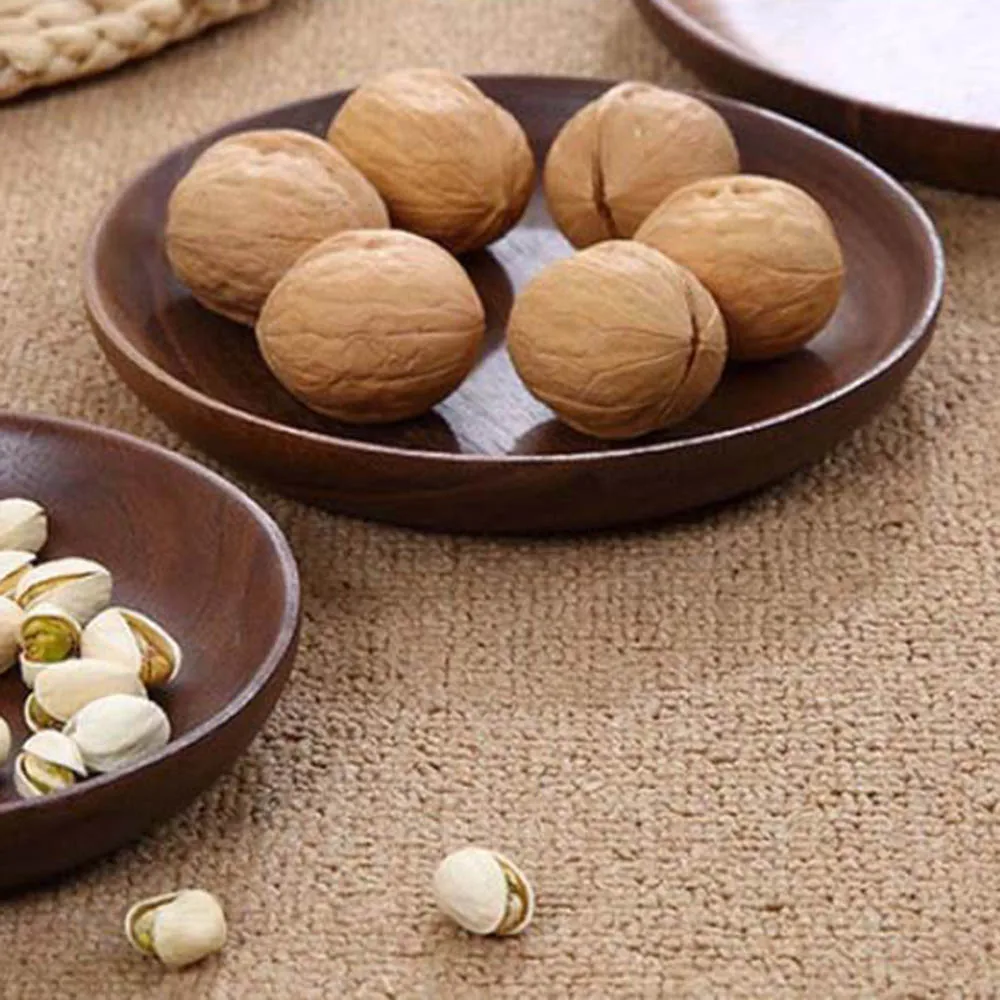 Деревянная тарелка для фруктов тортов чая кофе десертов поднос сервировки еды