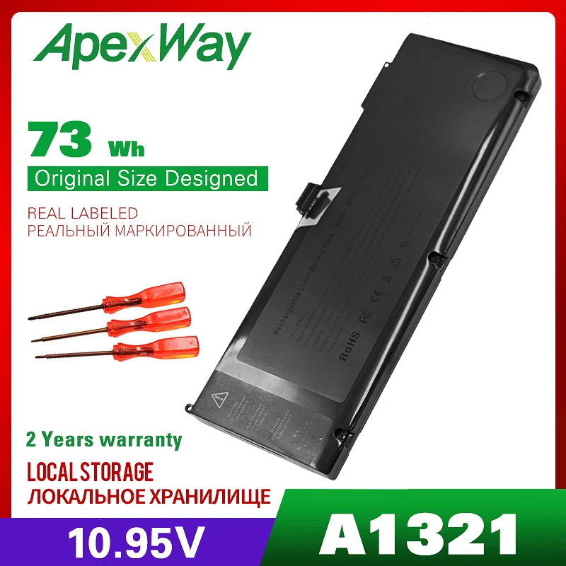 10 95 в 73Wh запасная батарея для Apple A1321 MacBook Pro 15 &quotMB985CH/A MC118J/A MB986J/A MB986ZP/A | Компьютеры и
