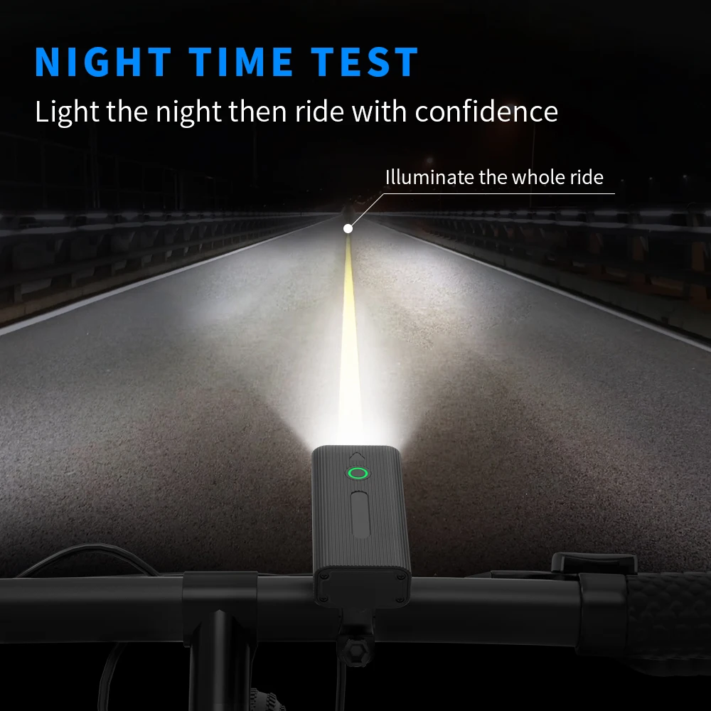 Светодиодный перезаряжаемый через USB водонепроницаемый велосипедный фонарь NATFIRE