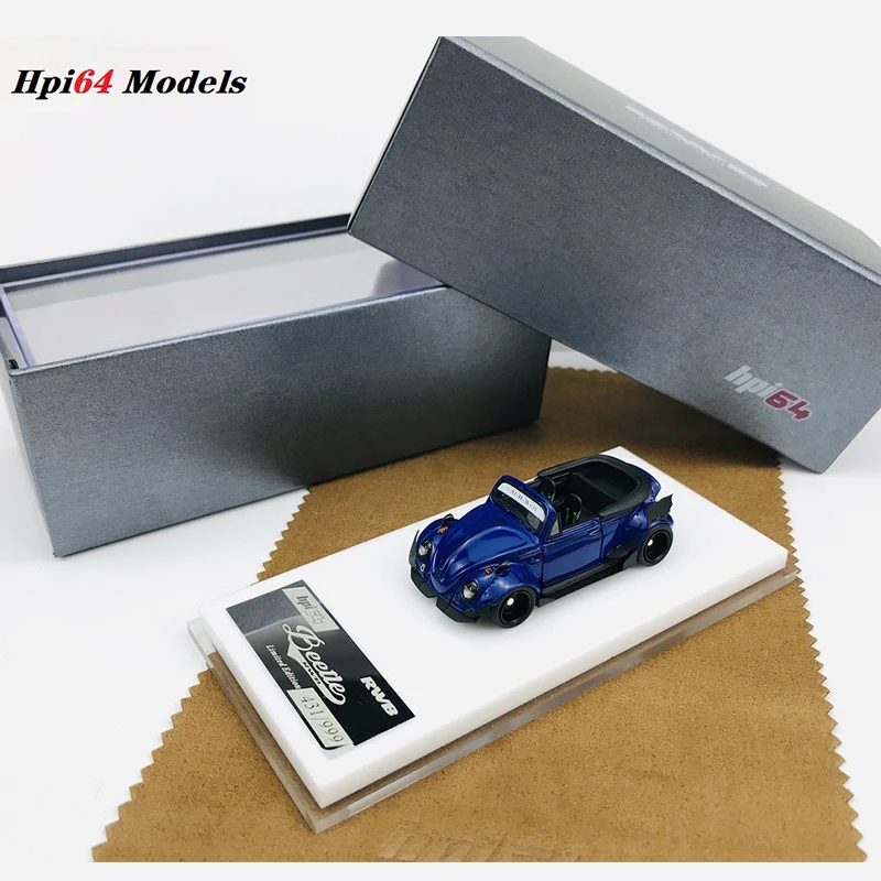 

Hpi64 1:64 RWB-Beetle Blue Roadster Limited Resin Model Car Collection Gifts Display