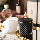 Французская художественная Роскошная разноцветная стеклянная банка для хранения ароматерапии бутылка с крышкой минималистский бытовой шкатулка для хранения ватных тампонов