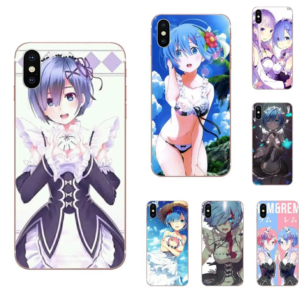 Для Xiao mi 3 4 4C 4i 5 5s 5X6 6X8 SE Pro Lite A1 Max x 2 Note TPU кожа телефона Сексуальная аниме девушка Rem