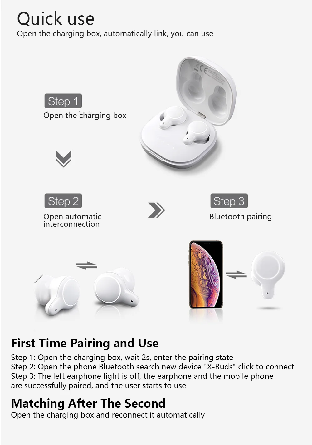 Cigfun X-Buds беспроводные наушники TWS Bluetooth 5,0 наушники 6D стерео сенсорная гарнитура с микрофоном для телефона iphone huawei