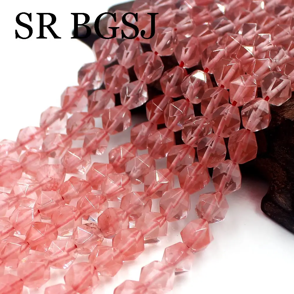 Бесплатная доставка 8 мм граненые круглые полигональные Арбузные кристаллы