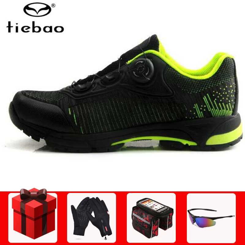 add all Tiebao/Мужская обувь для велоспорта, для отдыха, MTB, с самоблокирующимся замком, прогулочная велосипедная обувь со шнуровкой, дышащая велосипедная обувь, Sapatilha Ciclismo - Цвет: add all