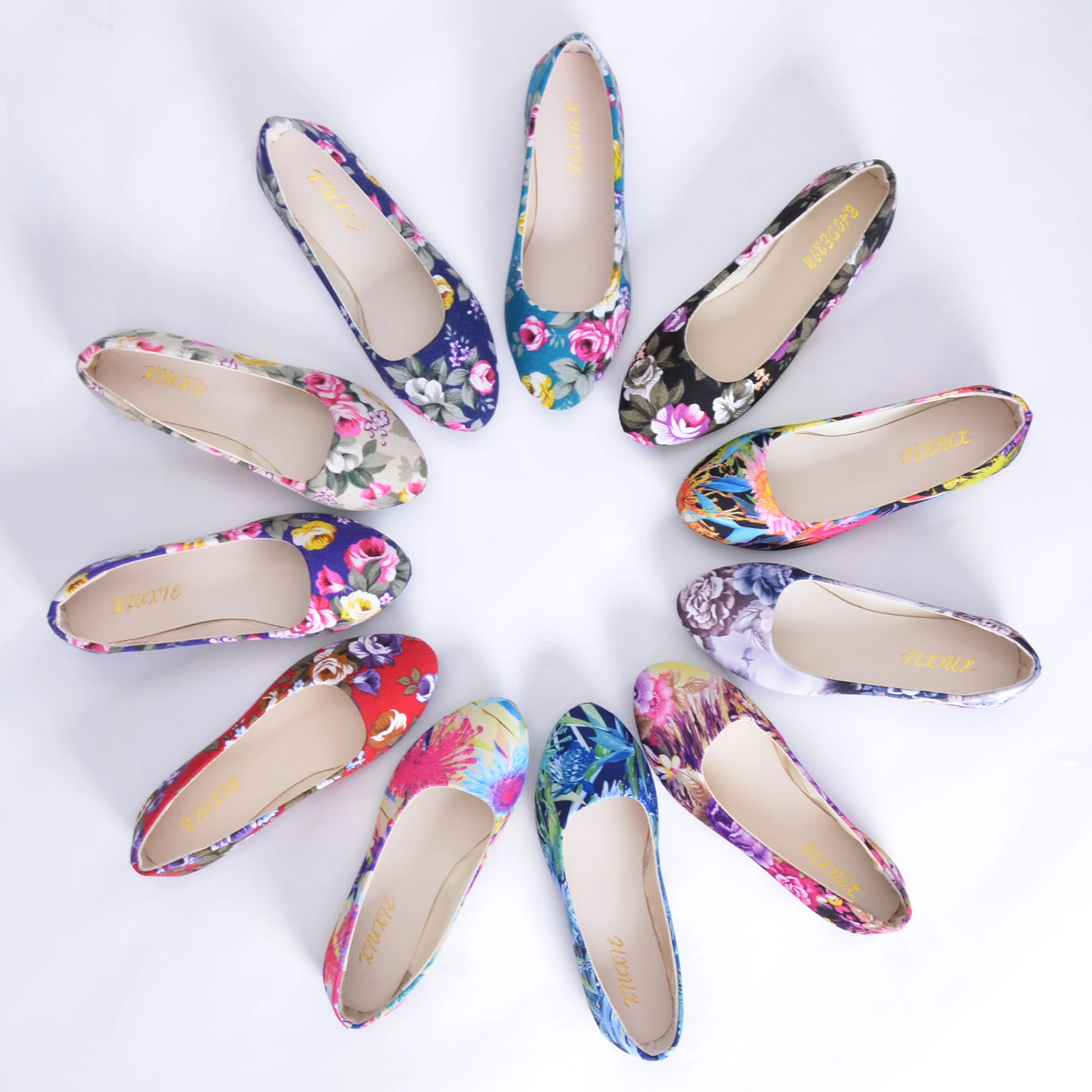 HEE GRAND/туфли на плоской подошве с принтом женские винтажные балетки для свадьбы