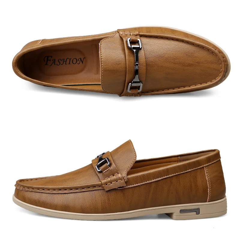 Spring Autumn Men Casual Luxury Leather Men's Loafers Lofer Shoes Loafer Loffers Slip-On Mocasines Hombre Dropshipping | Обувь