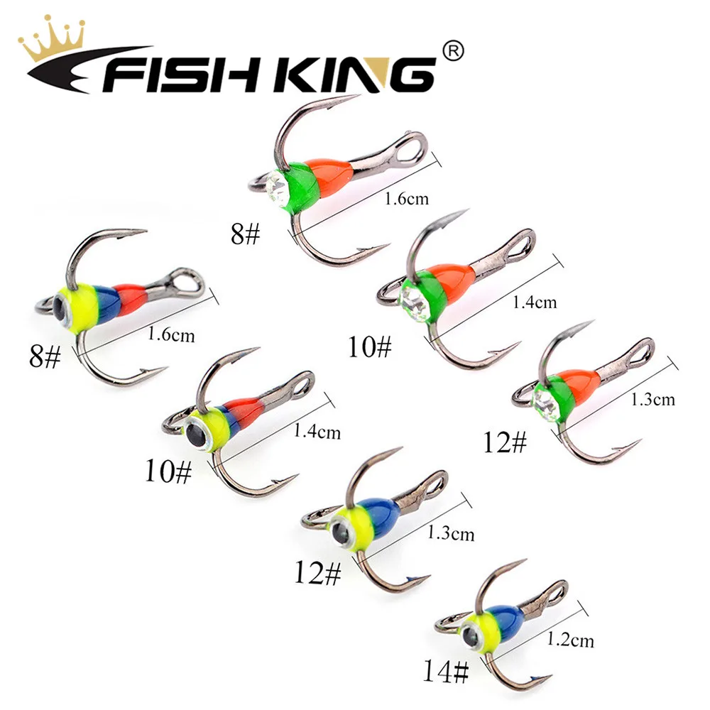 Рыболовные крючки FISH KING из высокоуглеродистой стали 5 шт./упак. для зимней