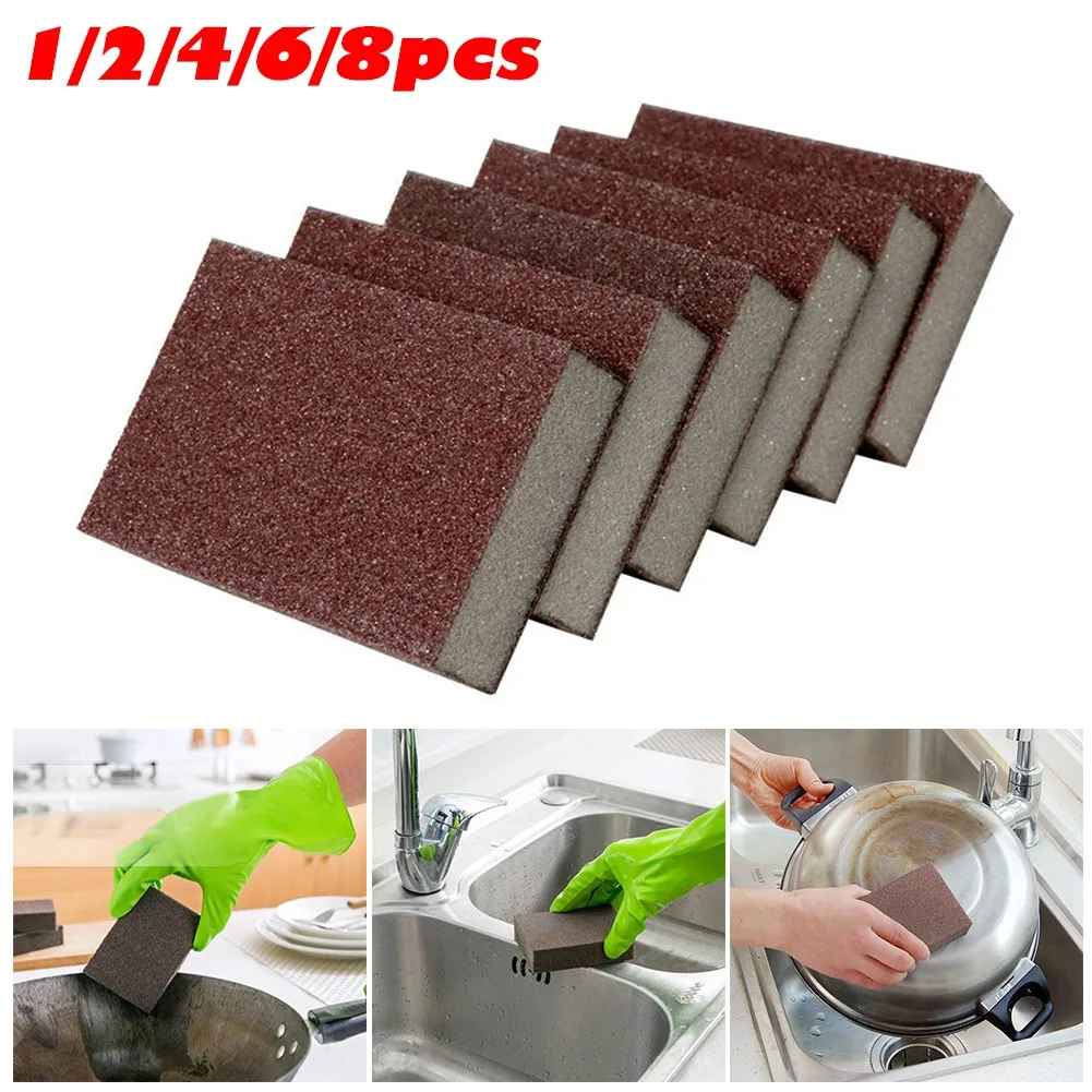 

Hot！Emery Sponge Eraser Rust Removing Brush Dish Pot Rust Cleaning Cotton Gadget Descaling Rub Pot Kitchen Tools Gadgets