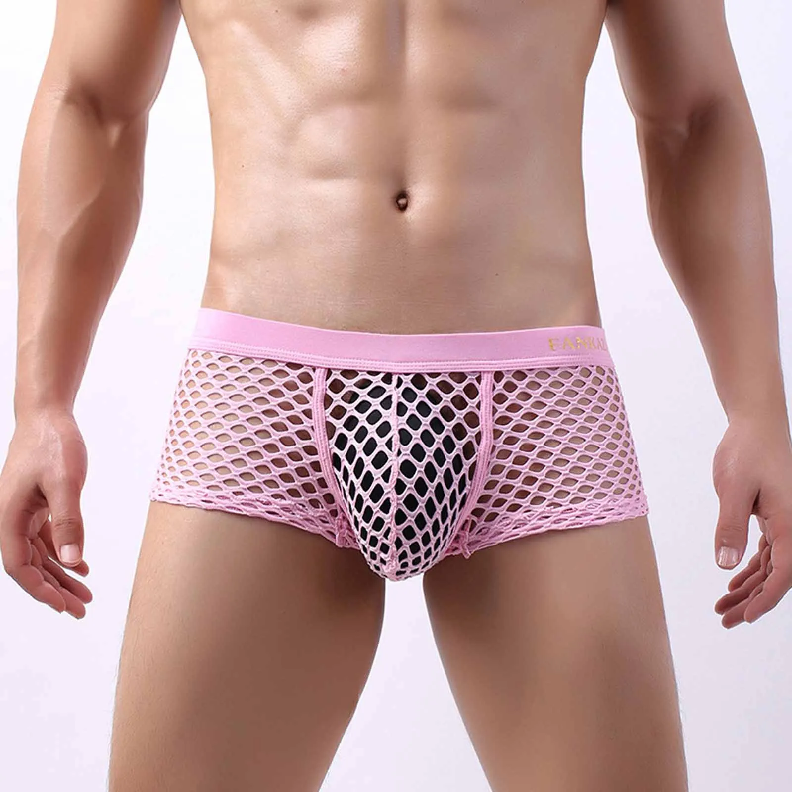 

Sexy Mesh Briefs For Men Low-rise Nightwear Underwear Transparent Mesh Boxers Briefs Lingerie Short Panties Mens Underpants