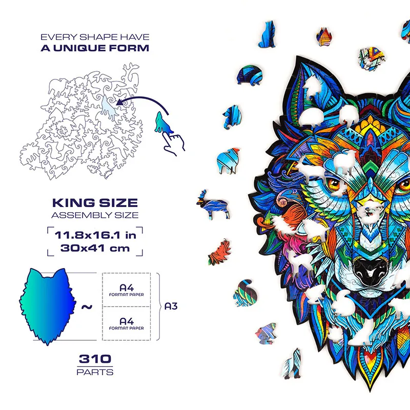 Деревянный Пазл сделай сам для взрослых и детей каждое изделие имеет