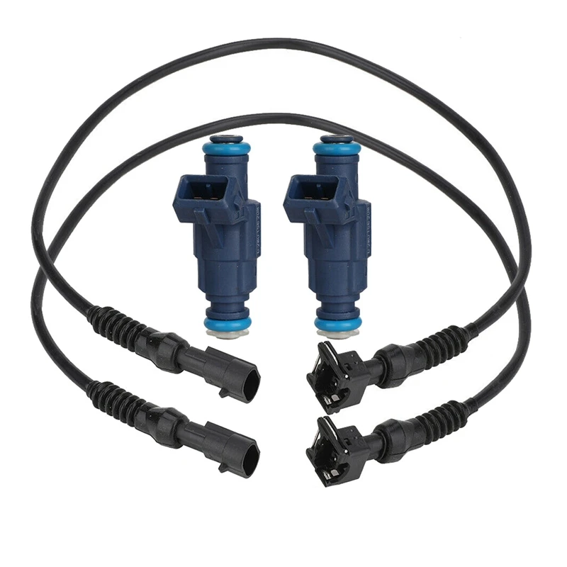 1202863 0280156208 Fuel Injector with Pigtail Harness Set for Polaris RZR Sportsman Ranger EFI 700 800 2005-2014