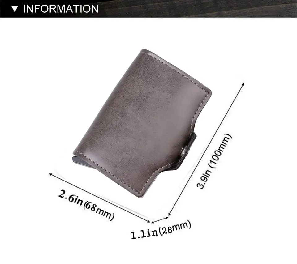 2021 men double aluminum leather purse credit card holder rfid wallet automatic pop up anti theft business 12 id cardholder free global shipping