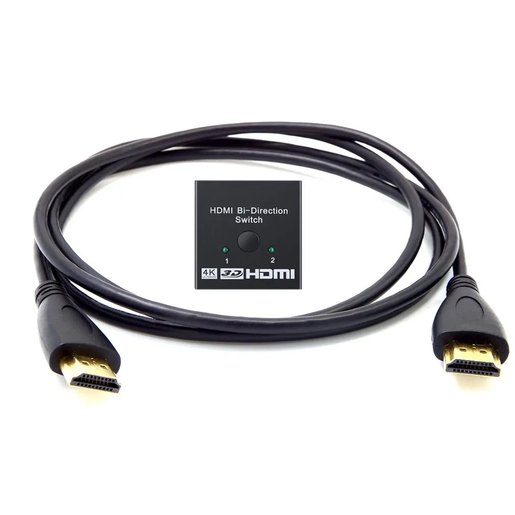 4K 2 Port Bi Directional HD Cable Switch+ Splitter Hub 3D 1080P TV Multimedia Interface |