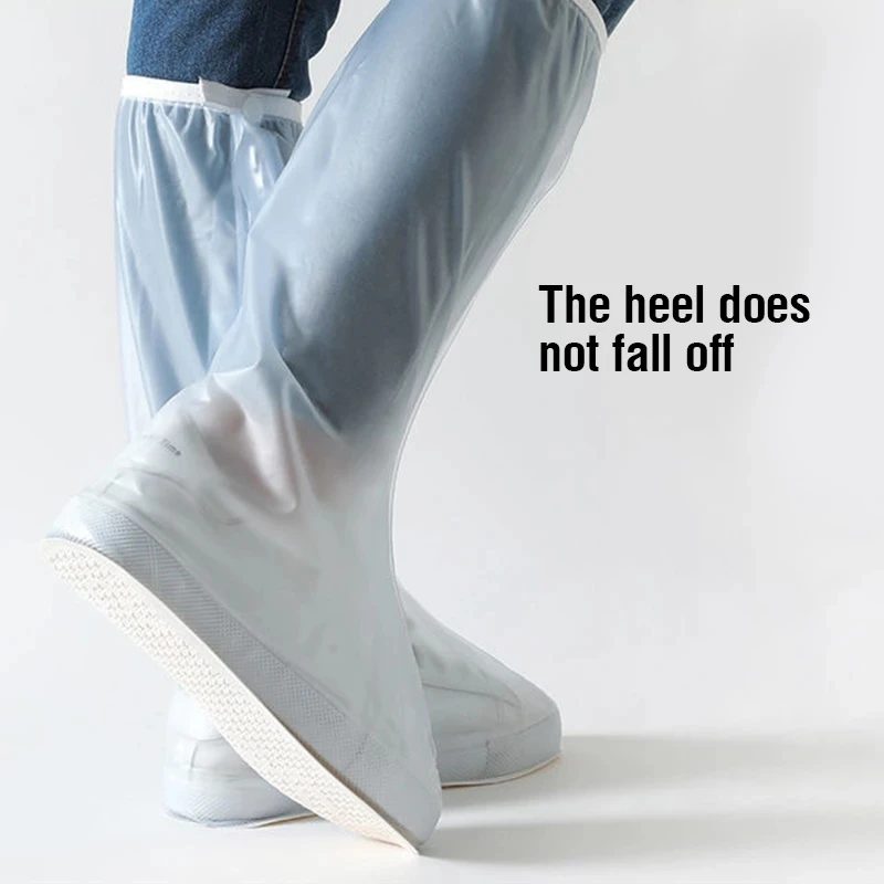 Reusable Water Proof Shoe Cover Long Length Slip-resistant Zipper Rain Boots Overshoes Waterproof Rainy Days Useful Tools