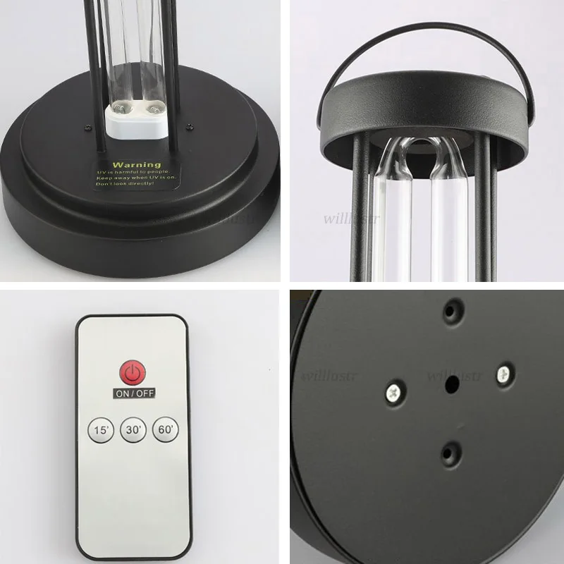 

UVC Ozone Sterilizing Lamp Remote Control 3-Gear Timing Household Hospital School Germicidal Disinfection Ultraviolet Lighting