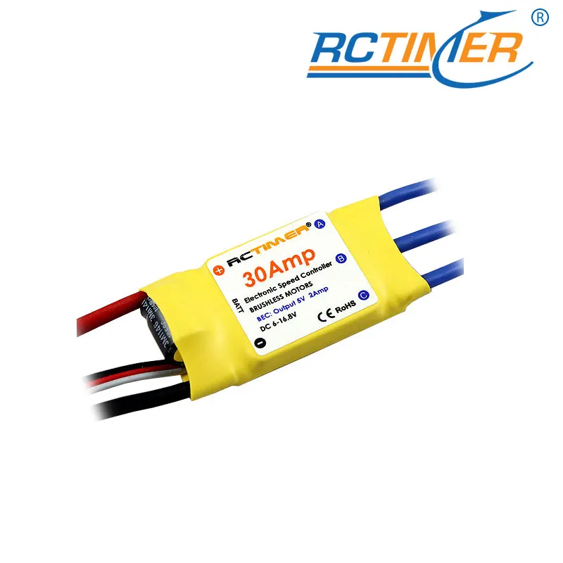 Контроллер скорости бесщеточного двигателя RCTimer 30A Hobbywing FW ESC 30A|Корпусы для