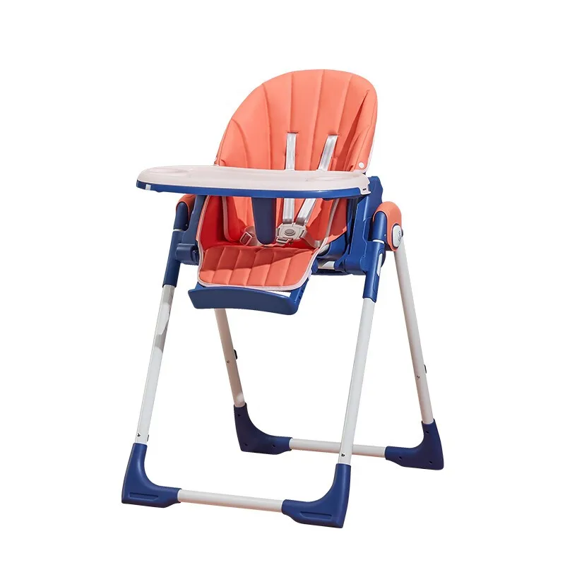 

Multi-function Table for Children PU Leather Cushion Baby Seat Separate Plate Growing Chair Foldable Highchair 0 to 4 Years Old