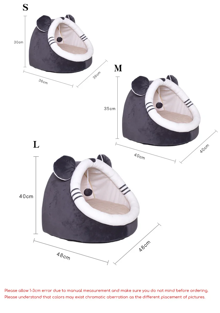 Домик для кошек с подвесным шаром зимний теплый мягкий домик питомник домашних