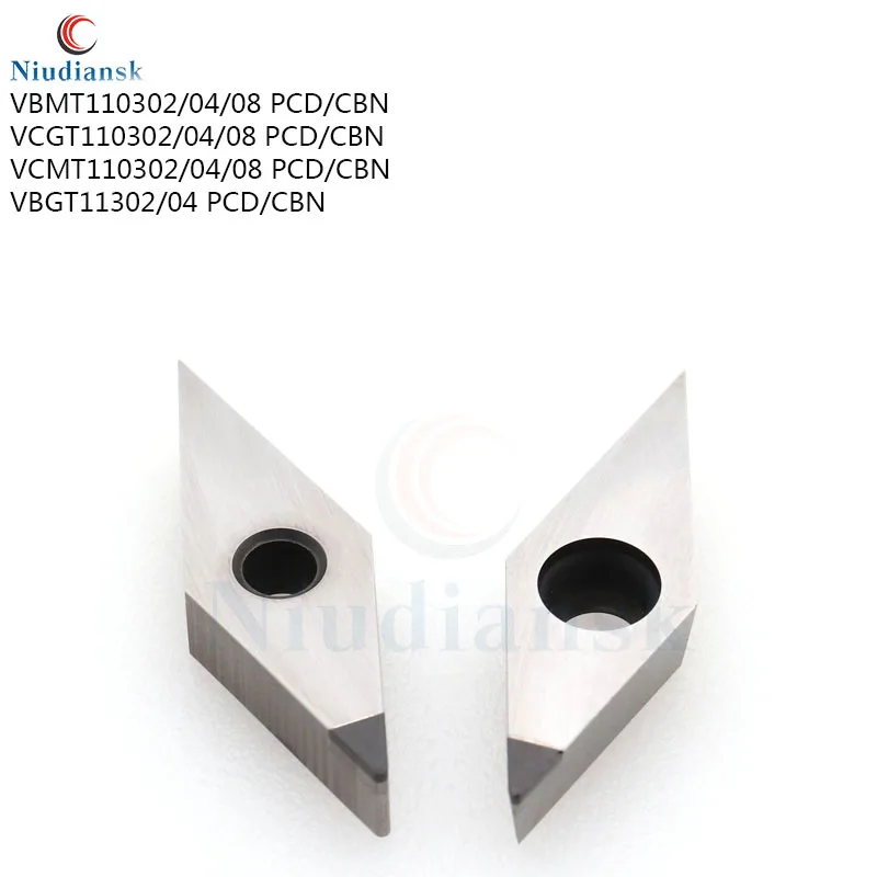 VCGT110301 VCGT110304 PCD CBN VBGT110304 VBMT110308 высококачественные алмазные вставки с ЧПУ токарная