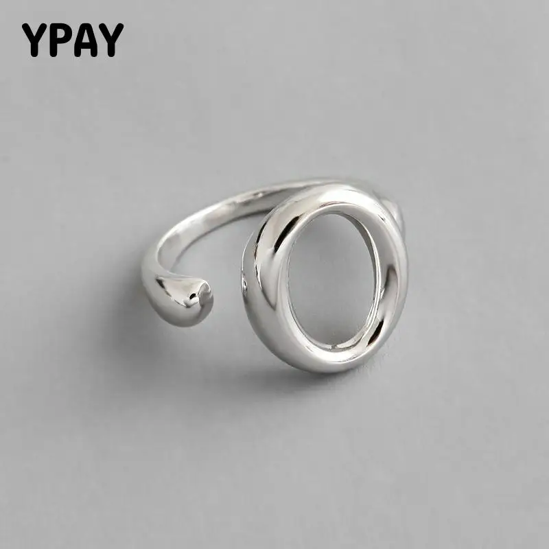 YPAY 100% настоящее 925 пробы серебряные открытые кольца для женщин Корея INS
