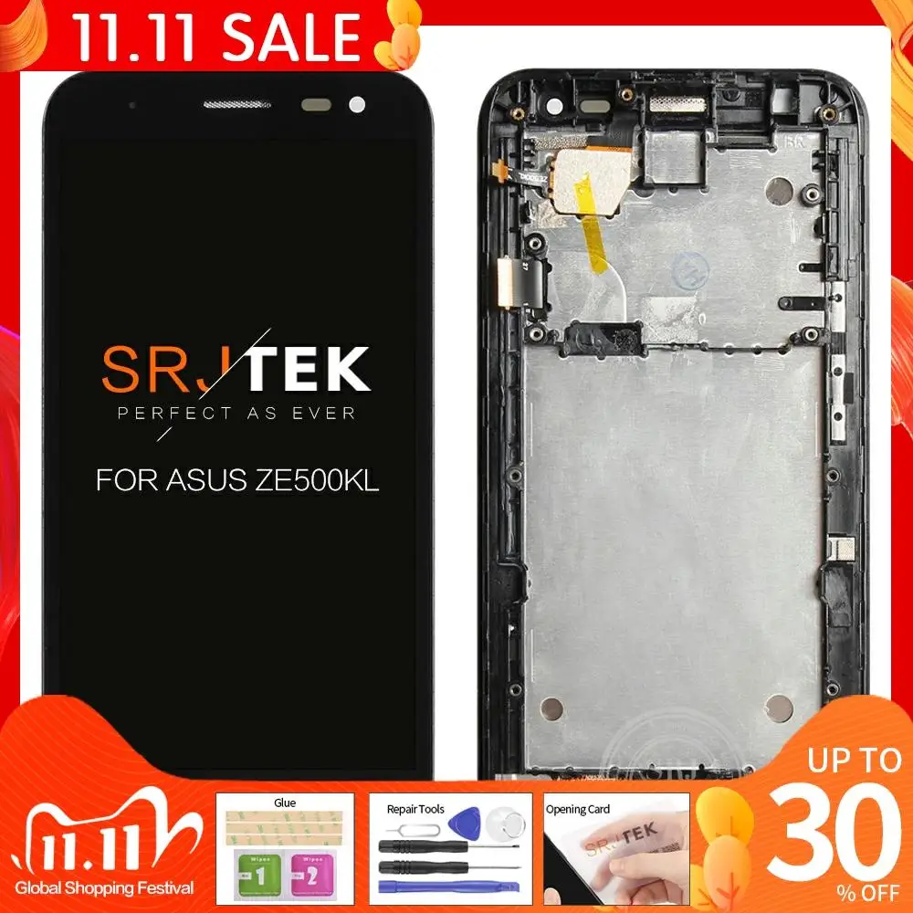 

Original For ASUS Zenfone 2 Laser ZE500KL LCD Display Touch Screen with Frame ASUS ZE500KL ZE500KG Z00ED Display Warranty