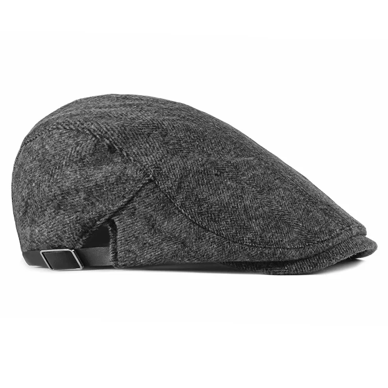 Korean Wool Winter Hats For Men New Patterned Hat British Woolen Beret Damski Caps Warm Painter Bere Petten Voor Mannen Baret | Аксессуары