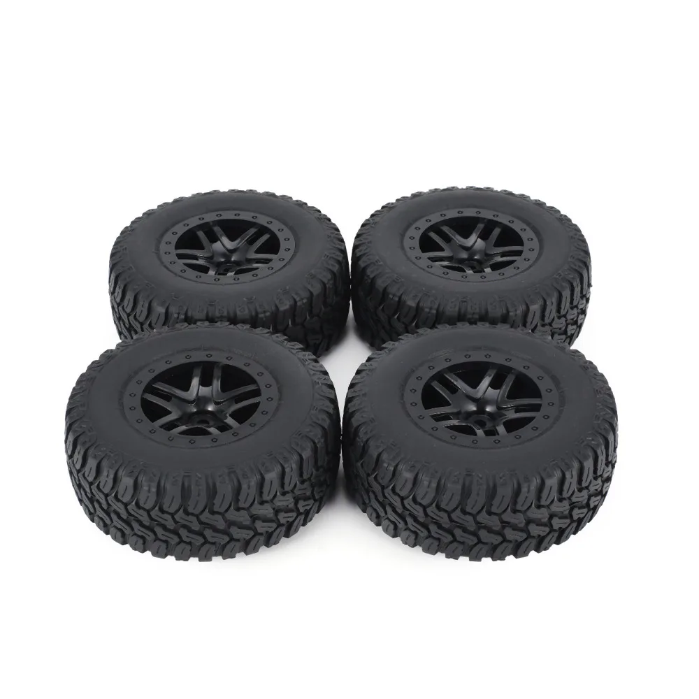 

4pcs AUSTAR 110mm Rim Rubber Tyre Wheel Set Kit Spare Parts Accessories for Traxxas Slash 4X4 RC4WD HPI HSP Crawler Car Model