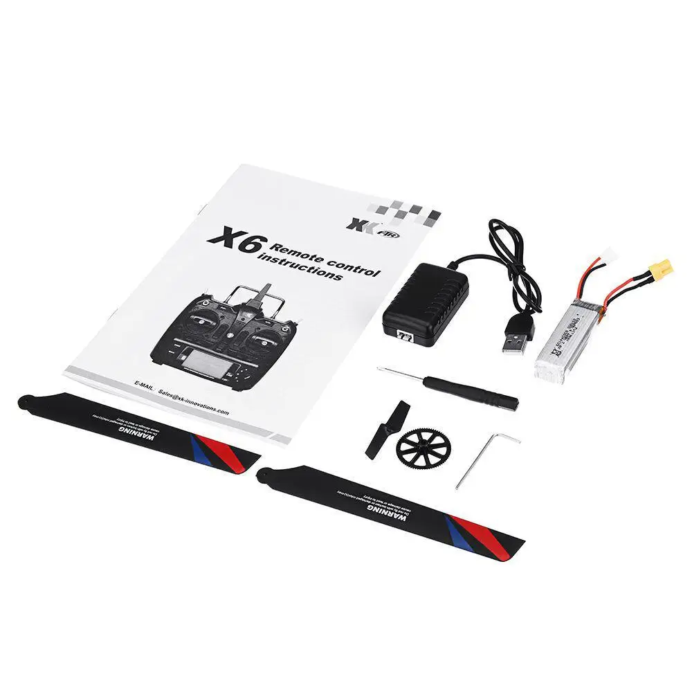 XK K130 2.4G 6CH Brushless 3D6G System Flybarless RC Helicopter RTF Compatible with FUTABA S-FHSS | Игрушки и хобби