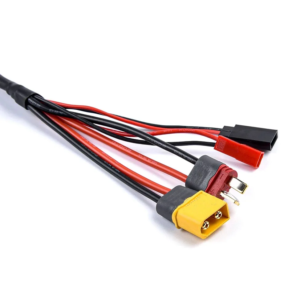 Cargador 4 en 1 de 20cm 5 XT60 Conector clavija a T Futaba JST Cable alambre para ISDT Hota ToolkitRC cargado | Игрушки и хобби