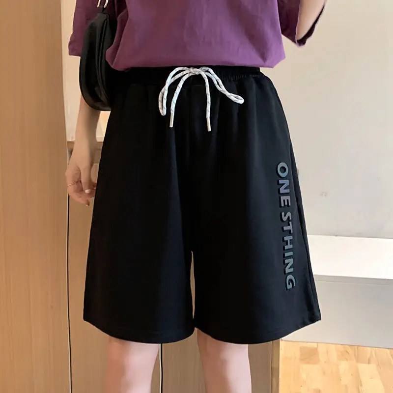 

2021 summer cotton new Capris children's BF style loose wide leg sports leisure High Waist Shorts fashion[Delivery within 4