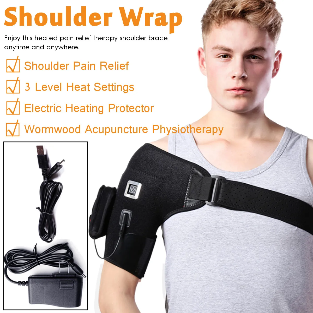 

Нагревательная плечевая накладка с подогревом, регулируемая, для снятия боли, термотерапии, теплотерапия, плечевая накладка с подогревом USB...