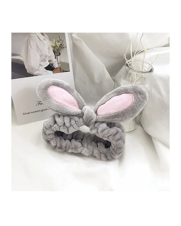

1Pcs Fashion Women Girls Rabbit Ears Hairband Elastic Headdress Hair Accessories Cotton Makeup Tools