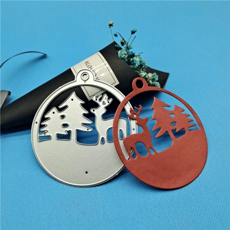 

Christmas Elk Tree Metal Cutting Dies Stencil DIY Scrapbooking Album Paper Card Template Mold Embossing Decoration N0PA