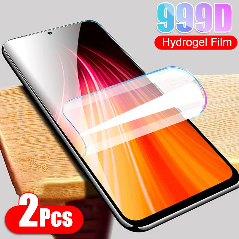 Мягкая Гидрогелевая пленка 2 шт. для Xiaomi Redmi Note 9 Pro Max 9S 8 7 6 8T Защита экрана 5 PLus 9A 8A 7A