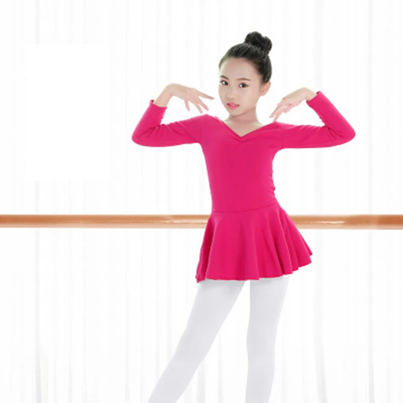 Детские Осенние костюмы для лирических танцев балетное платье с коротким