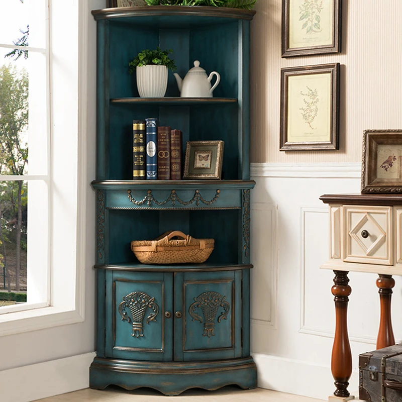 Meuble rangement книжный шкаф estanteria madera потертый шик armoire de витрина деревянная мебель для