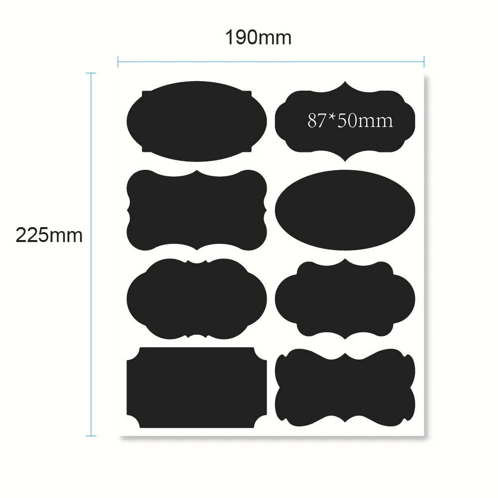 

208Pcs Blackboard Label Stickers With Marker Pen Waterproof Removable Chalkboard Kitchen Spices Stickers Bottles Pantry Stickers