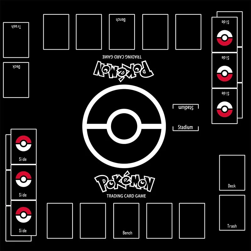 Tapete de cartas de Pok&eacute;mon para 2 jugadores, tapete para juegos de mesa, alfombrilla para rat&oacute;n-4