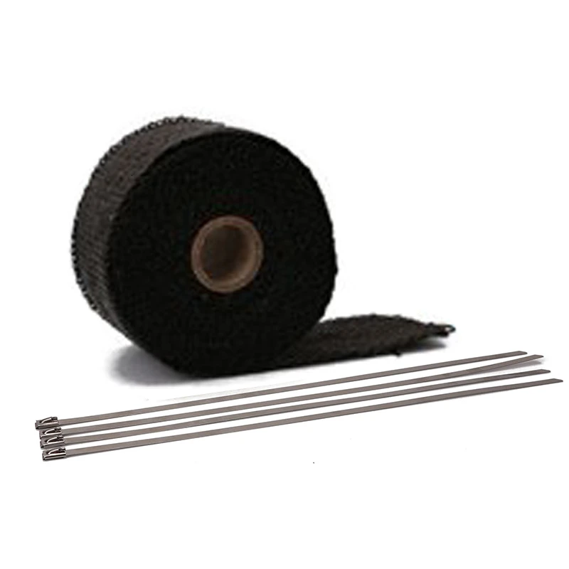 Труба двигателя выхлопной тепловой обмотки рулон мотоцикла теплоизоляция