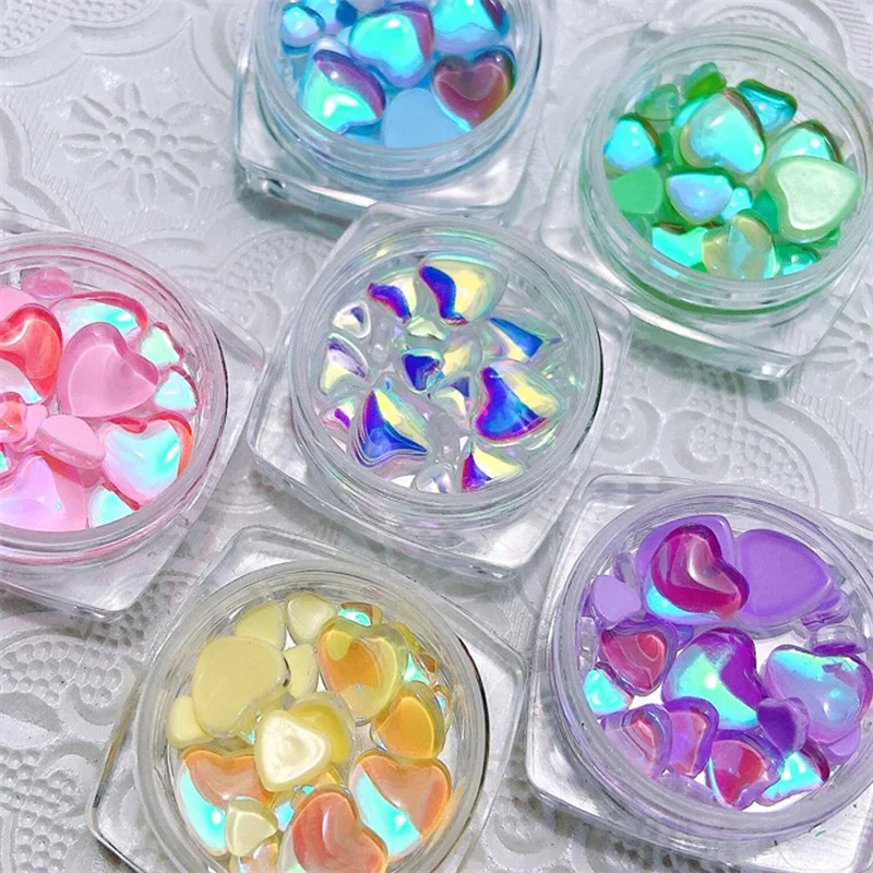 20 шт./коркоркоркор. Сердце ногтей риноны камни карамельных цветов драгоценные