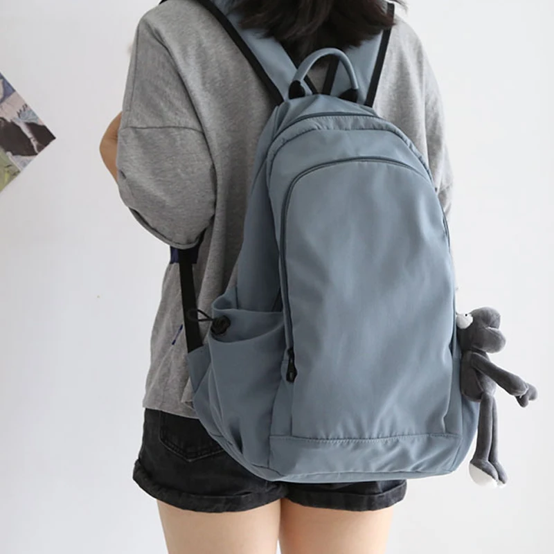 Большие вместительные одноцветные рюкзаки для ноутбука Хлопковые женские