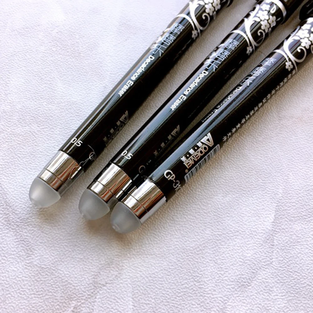 

12pcs/box Gel Pen School Office Erasable Stationery Business Students Black Blue Refill 0.5mm Tip Smooth Writing