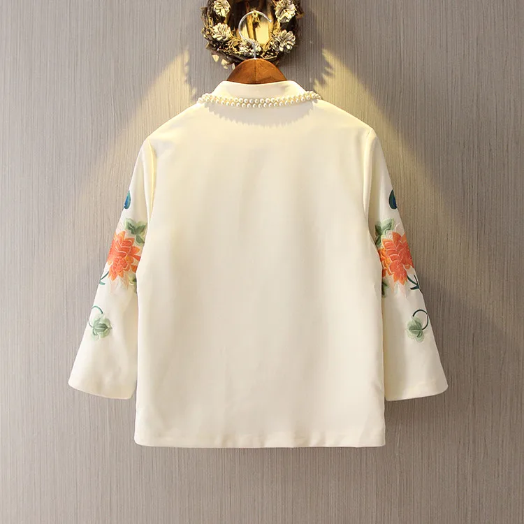 Китайская винтажная куртка с вышивкой для женщин размера плюс S-4XL | Тематическая